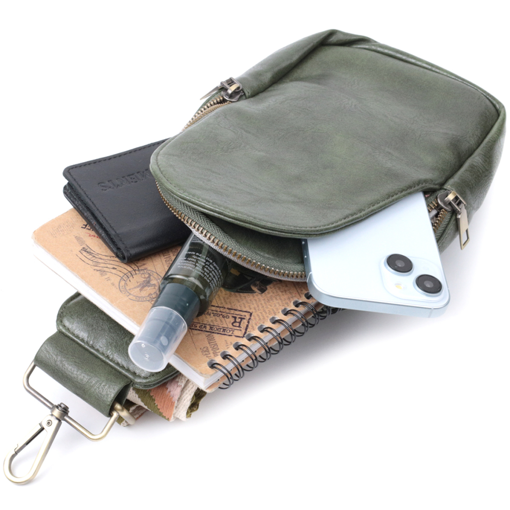 Сумка Vintage Через плече з екошкіри Зелена (22791) - зображення 7