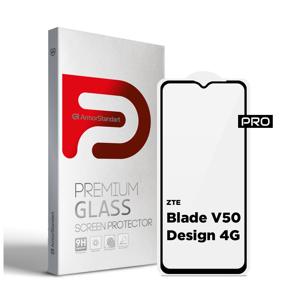 Скло захисне Armorstandart Pro ZTE Blade V50 Design 4G Black (ARM70680) - зображення 1