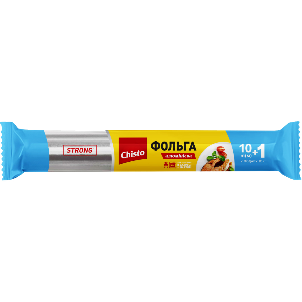 Фольга алюмінієва Chisto міцна для харчових продуктів 10+1 м (4823098407959) - зображення 1