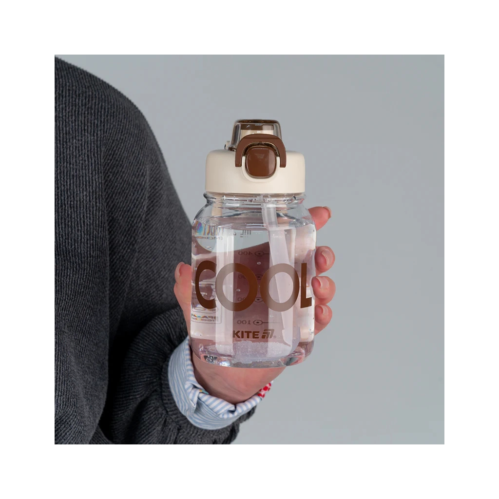 Поїльник-непроливайка Kite 700 мл, біло-коричнева (K25-1217-1) - зображення 5