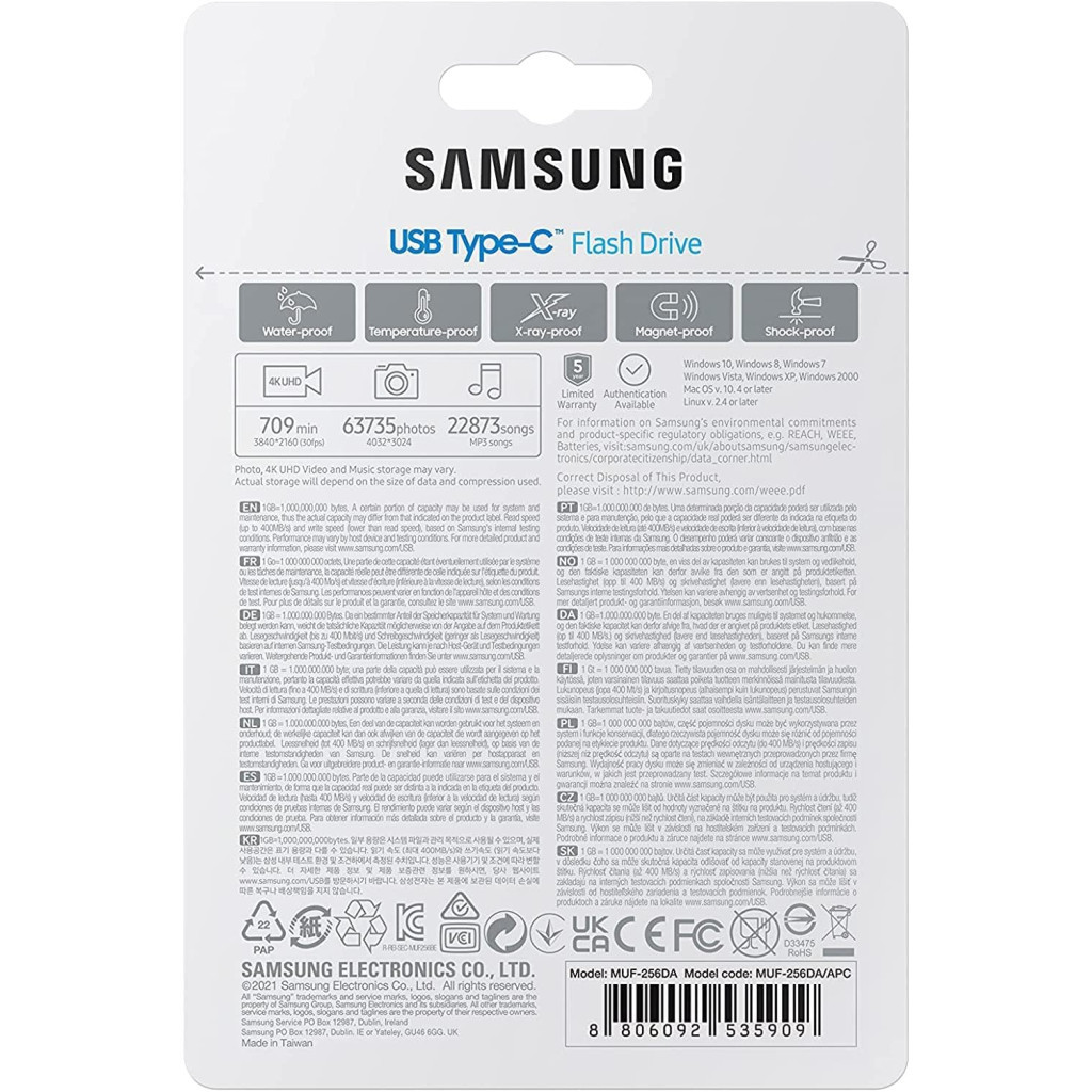 USB флеш накопичувач Samsung 256GB USB 3.2 Type-C (MUF-256DA/APC) - изображение 10