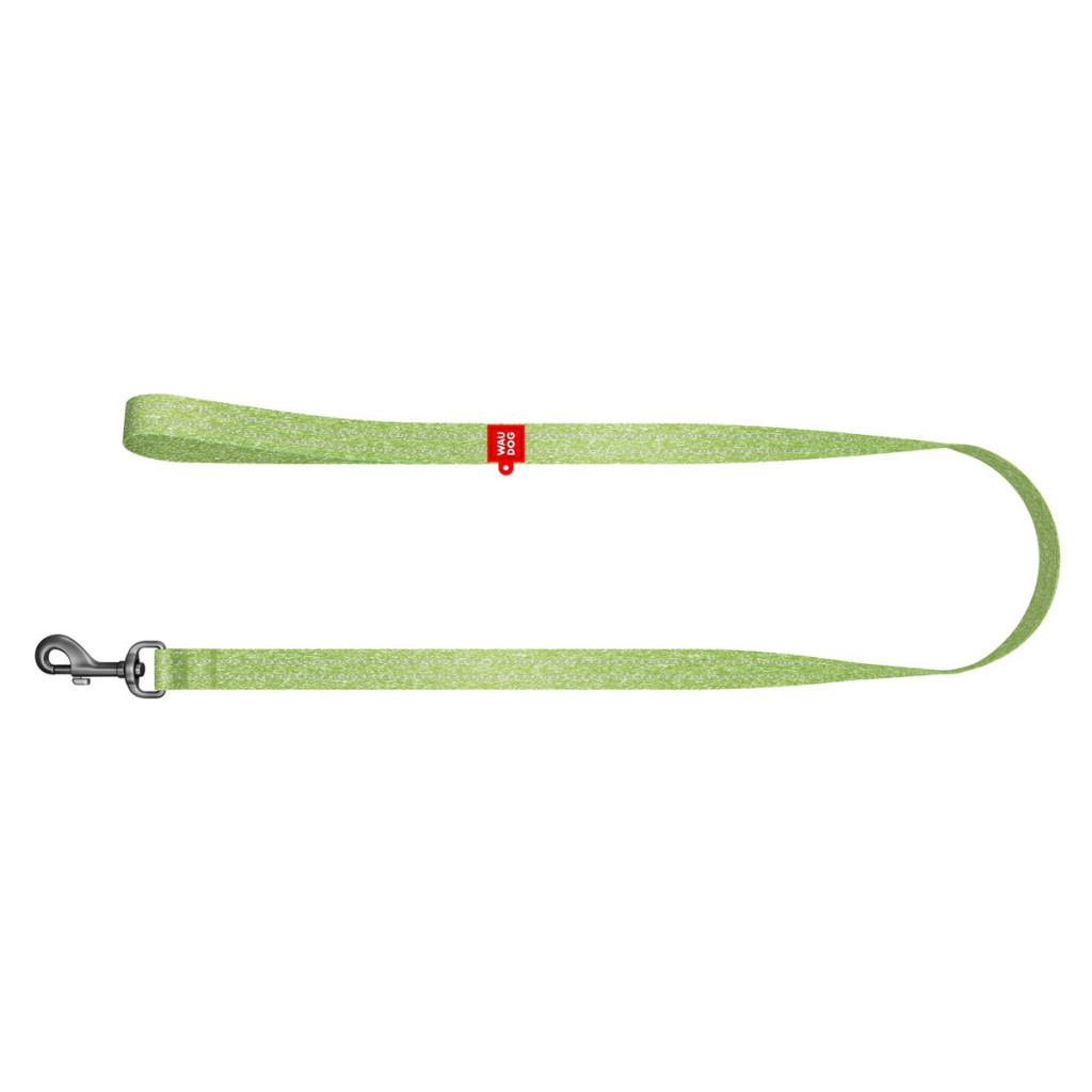 Повідець для собак WAUDOG Re-cotton світловідбивний M Ш 20 мм Д 500 см салатовий (40155) - зображення 2