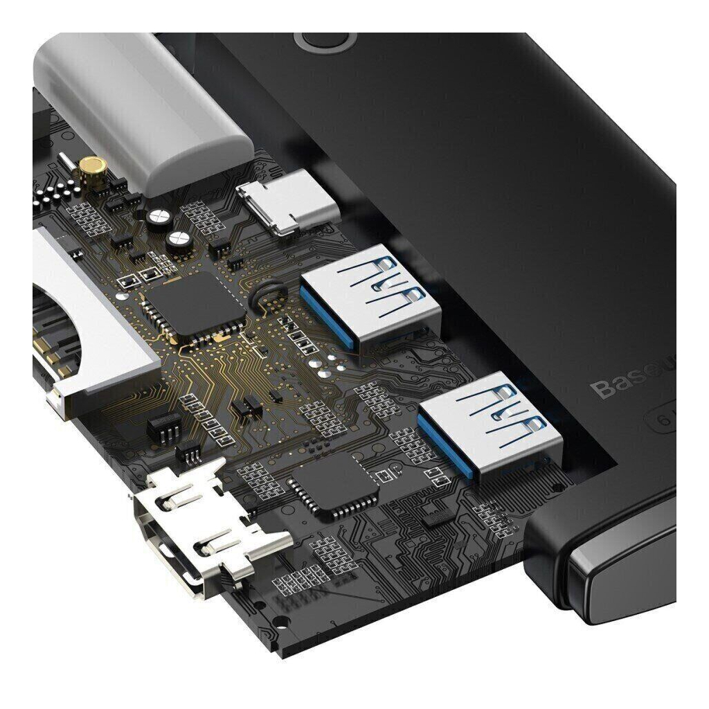 Перехідник Baseus USB to 1xRJ45 100Mbps black (WKQX000001) - зображення 6