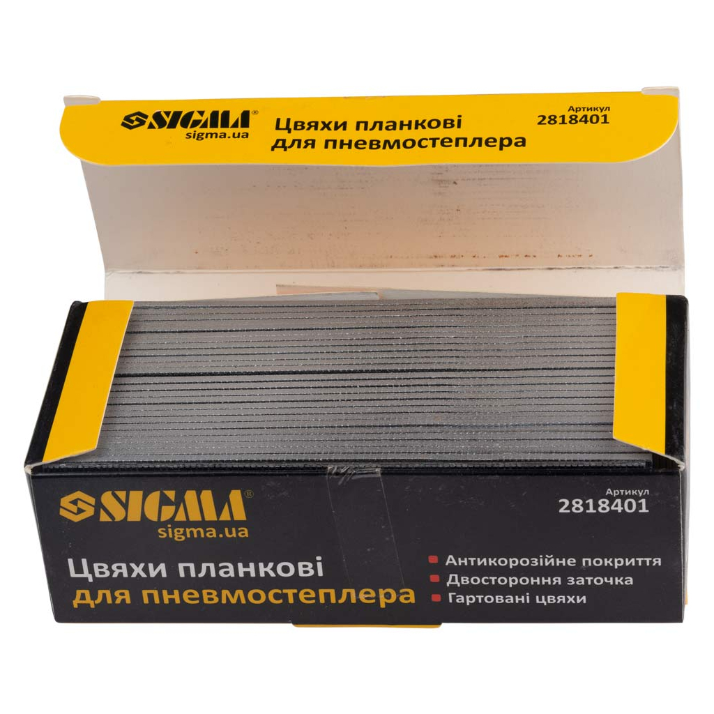 Цвяхи Sigma планкові 40x1.25x1мм для пневмостеплера 5000шт (2818401) - изображение 3