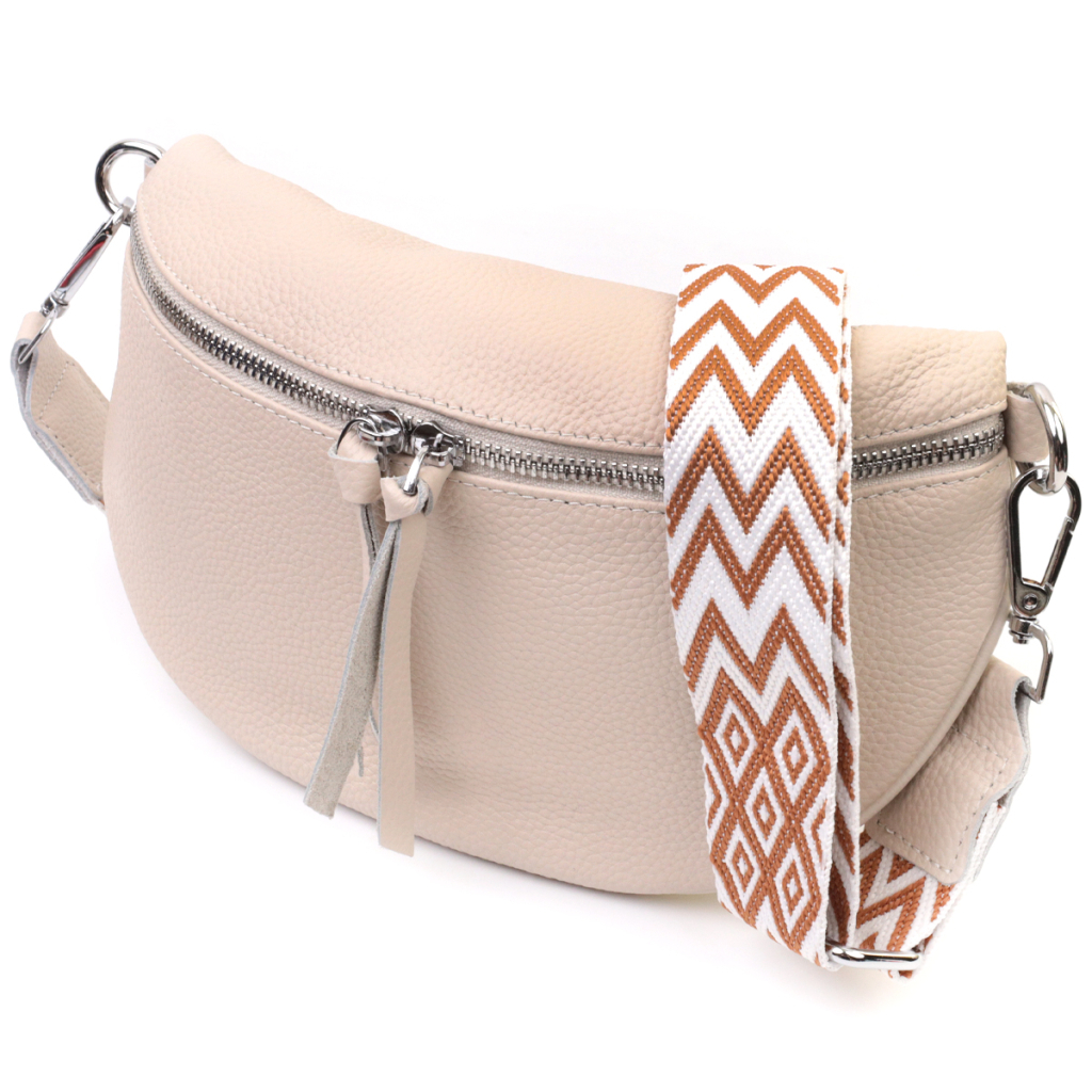 Сумка Vintage Шкіряна жіноча через плече з міні гаманцем Біла (22664) - зображення 1