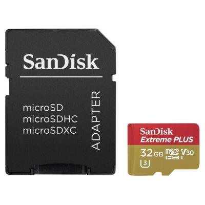 Карта пам'яті SanDisk 32GB microSD Class10 UHS-I V30 4K Extreme Plus (SDSQXWG-032G-GN6MA) - зображення 1