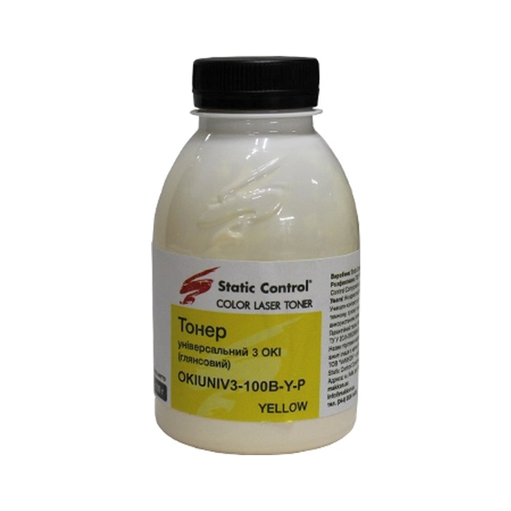 Тонер OKI Universal Okidata 3 Glossy 100г yellow Static Control (OKIUNIV3-100B-Y-P) - зображення 1