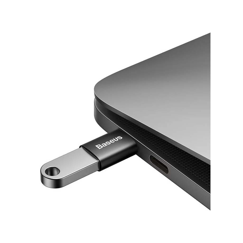 Перехідник OTG USB 3.1 AF to USB-C black Baseus (ZJJQ000001) - зображення 4