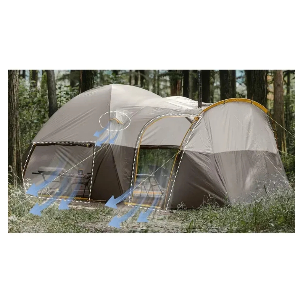 Намет Naturehike шестимісний KOTA 6, CNK2450WS031, 75D, світло-коричневий (6927595760666) - зображення 4