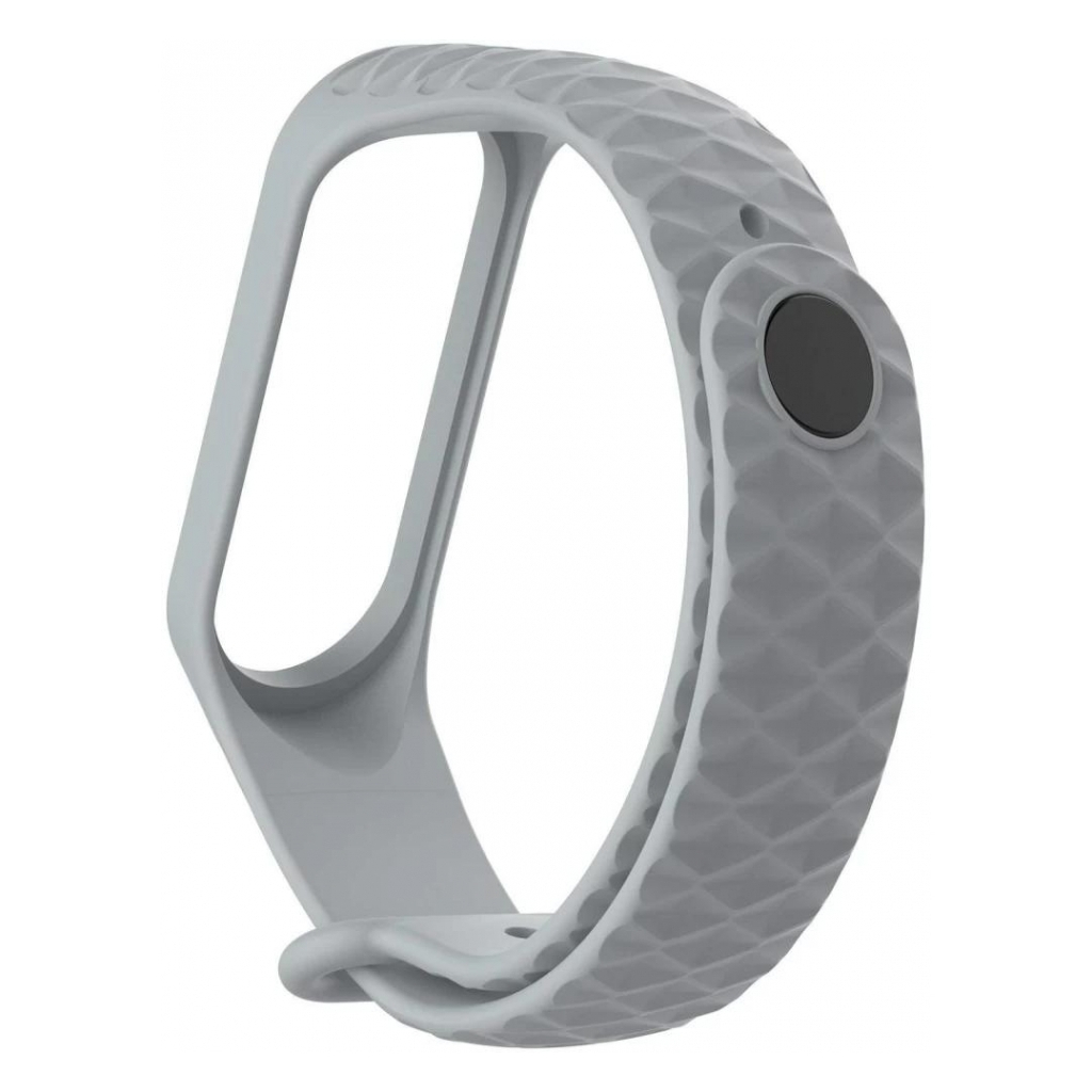 Ремінець до фітнес браслета Armorstandart Ribbed для Xiaomi Mi Band 4/3 Light Grey (ARM52103) - зображення 2