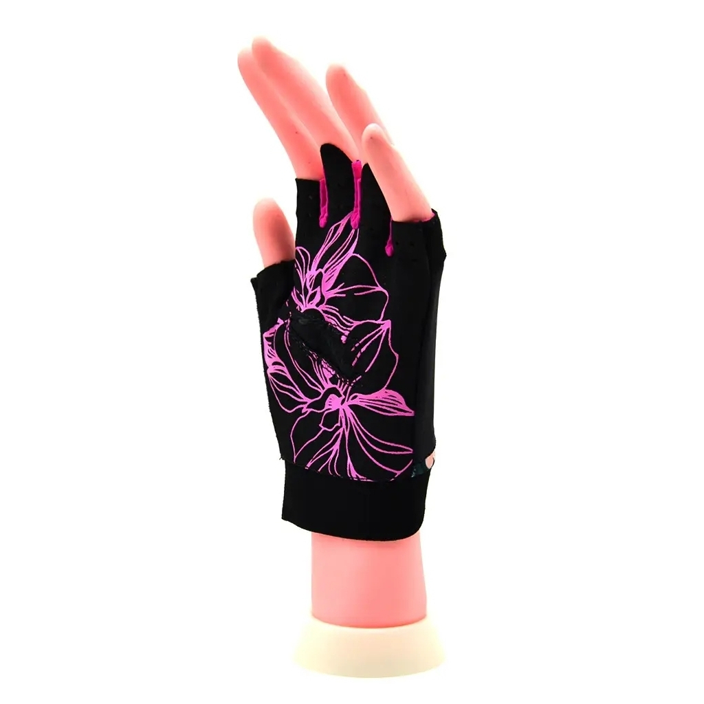 Рукавички для фітнесу MadMax MFG-770 Flower Power Gloves Black/Pink XS (MFG-770_XS) - зображення 8