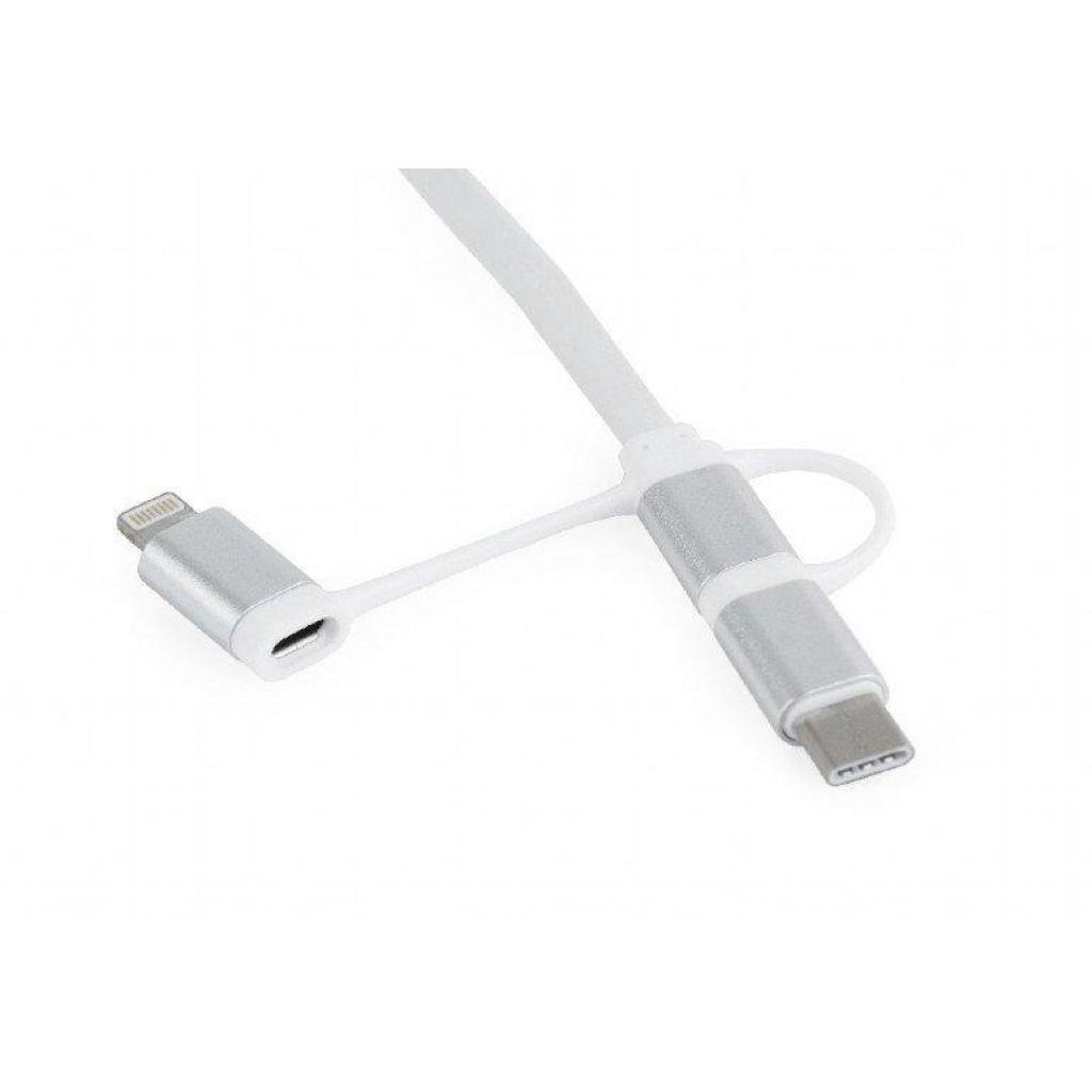 Дата кабель USB 2.0 AM to Lightning + Micro 5P + USB-C 1.0m Cablexpert (CC-USB2-AMLM32-1M-W) - зображення 5