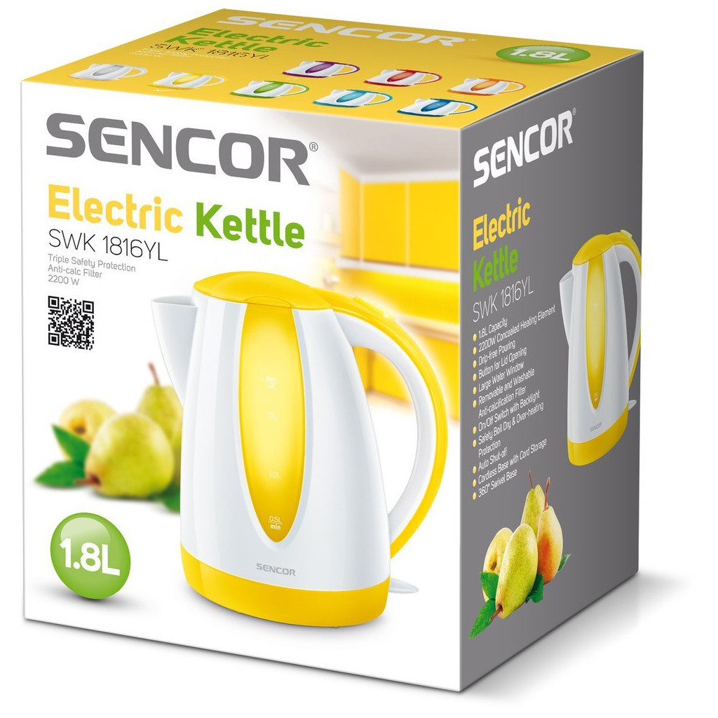 Електрочайник Sencor SWK 1816 YL (SWK1816YL) - зображення 2