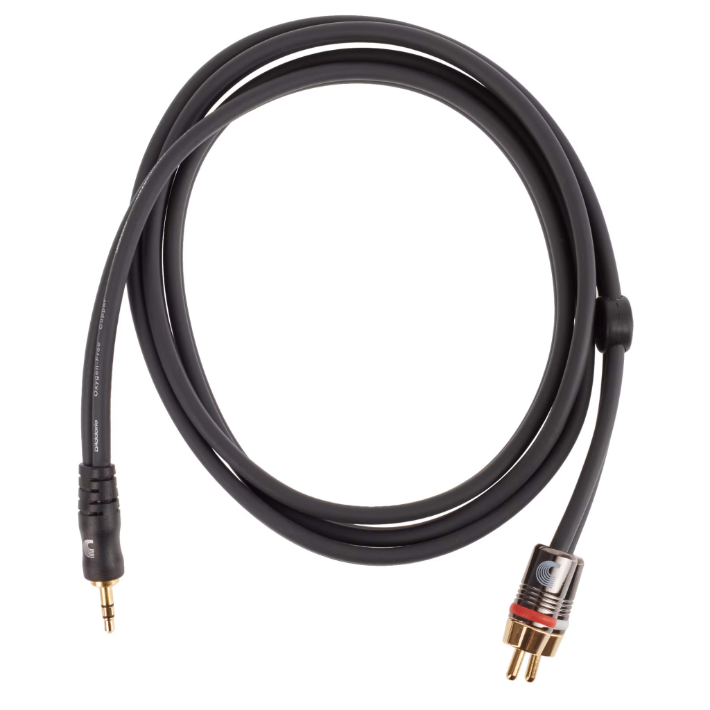 Інсертний кабель D'Addario Custom Series Dual RCA to 3.5 Stereo Mini Jack Cable (1.5m) (PW-MP-05) - picture 2