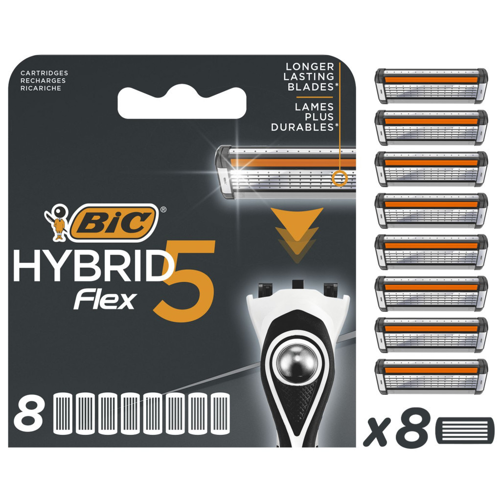 Змінні касети Bic Flex 5 Hybrid 8 шт. (3086123675773) - изображение 2