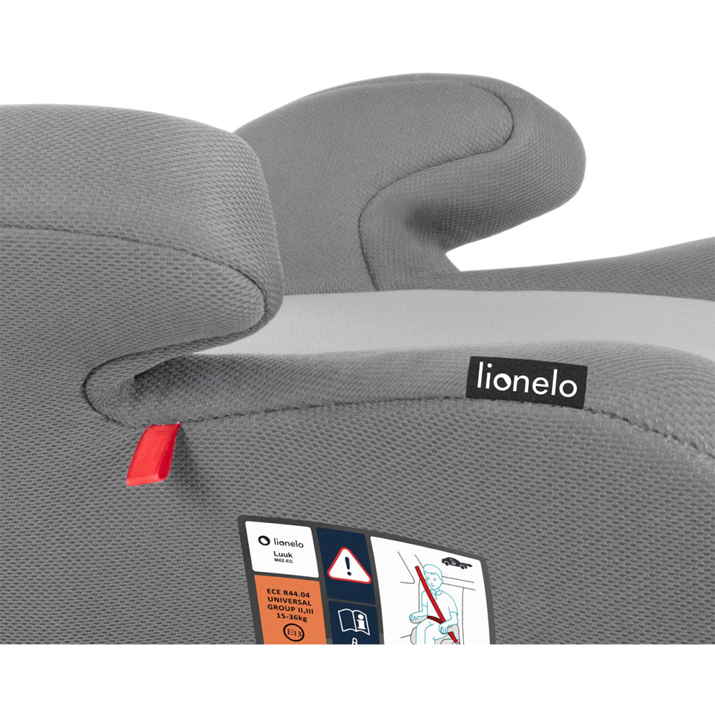 Автокрісло-бустер Lionelo Luuk 15-36 кг Сірий (LO.A.LU02) - зображення 5