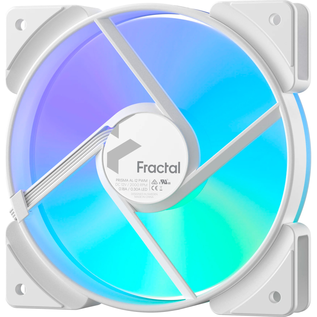 Кулер до корпусу Fractal Design Prisma AL-12 ARGB PWM (FD-FAN-PRI-AL12-PWM-WT) - зображення 3