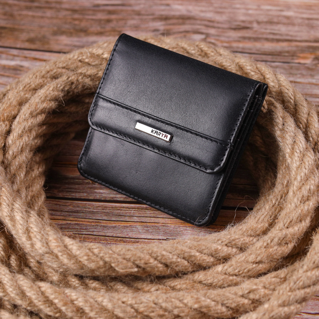 Гаманець Karya З натуральної шкіри Чорний (21432) - зображення 8