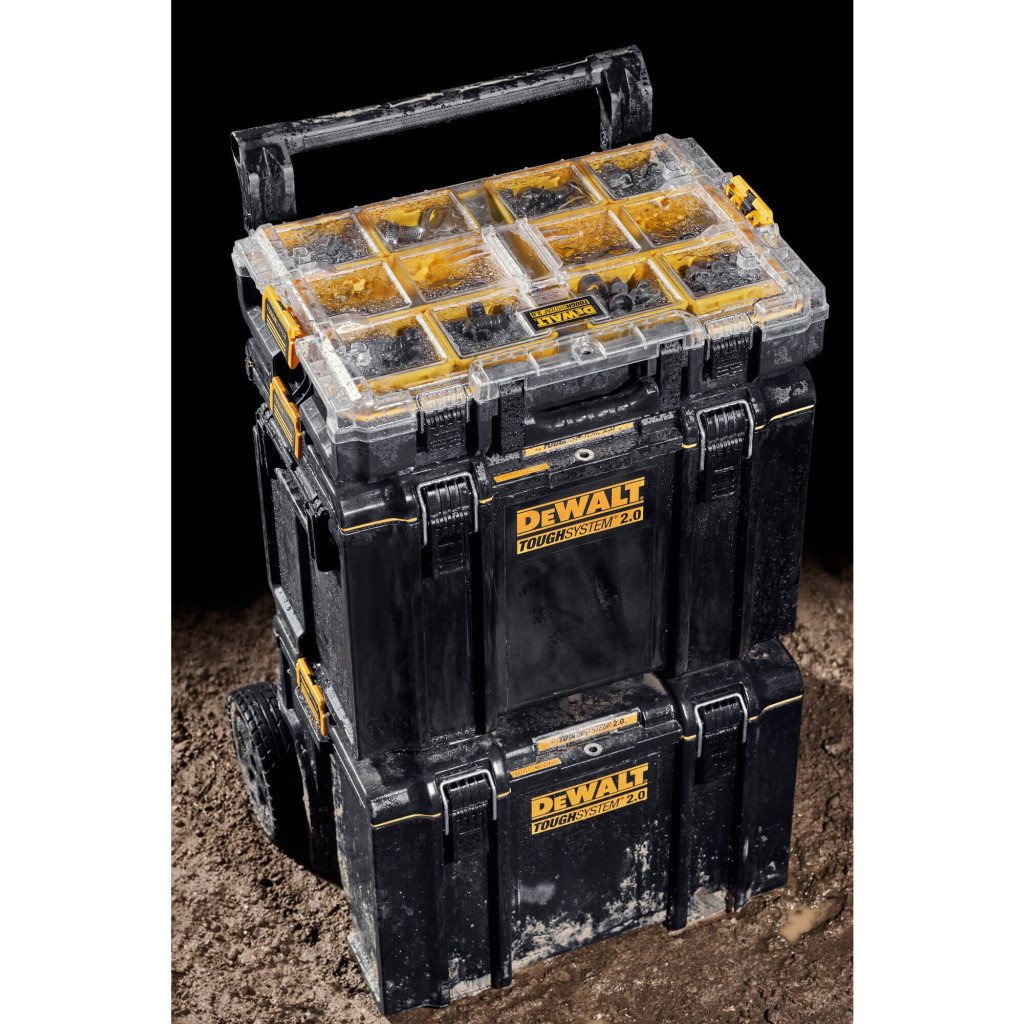 Ящик для інструментів DeWALT органайзер TOUGHSYSTEM 2.0, DS100,545x380x130 мм (DWST83394-1) - зображення 4