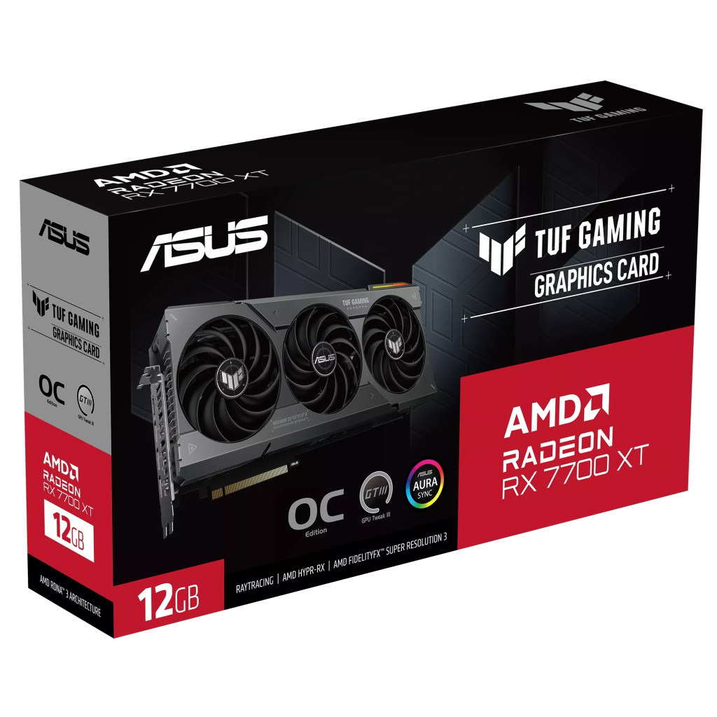 Відеокарта ASUS Radeon RX 7700 XT 12Gb TUF OC GAMING (TUF-RX7700XT-O12G-GAMING) - зображення 12