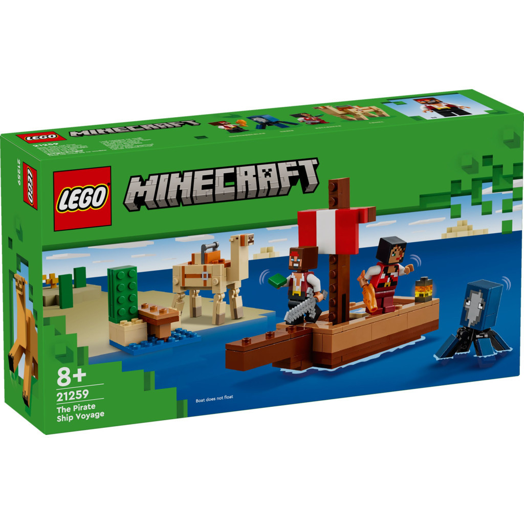 Конструктор LEGO Minecraft Подорож на піратському кораблі (21259-) - зображення 1