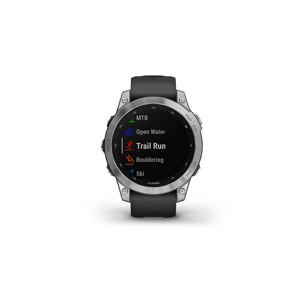 Смарт-годинник Garmin fenix 7, Silver w/ Graphite Band, GPS (010-02540-01) - зображення 6