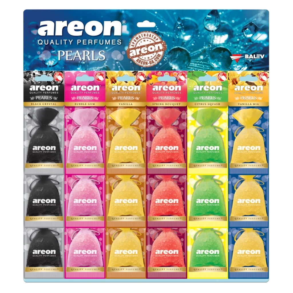Ароматизатор для автомобіля Areon Pearls  (планшет 18 шт) (77269) - зображення 1
