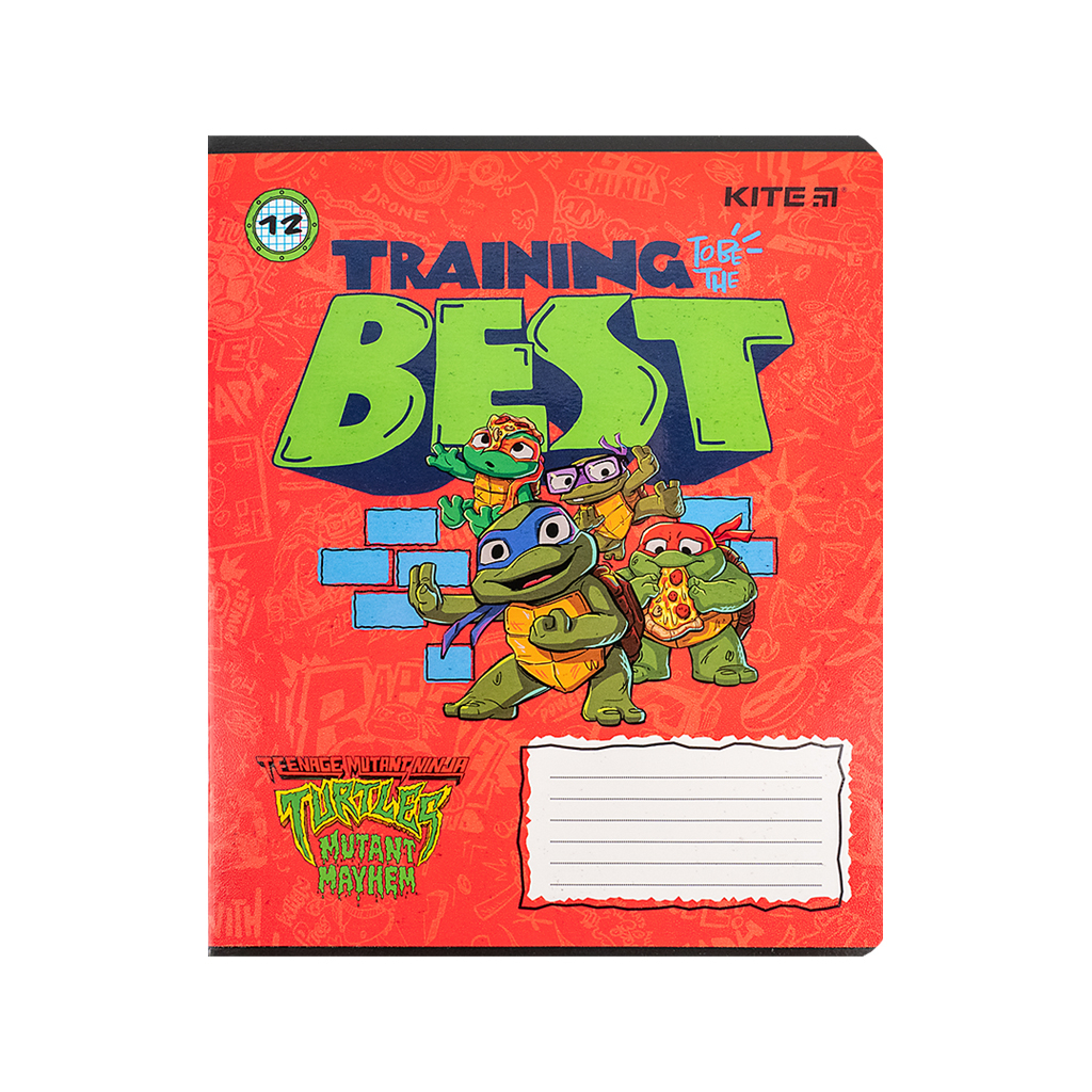 Зошит Kite Ninja Turtles, 12 аркушів, клітинка (NT24-232) - изображение 10