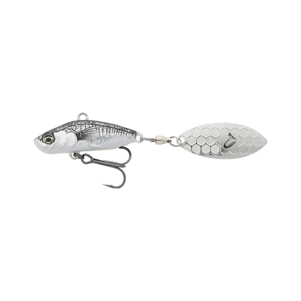 Блешня Savage Gear 3D Sticklebait Tailspin 80mm 18.0g Black Silver (1854.43.99) - зображення 1