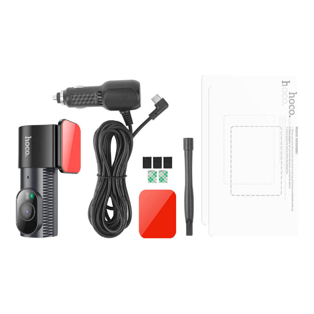 Відеореєстратор HOCO DV7 2K display hidden driving recorder Black (6942007623377) - изображение 6