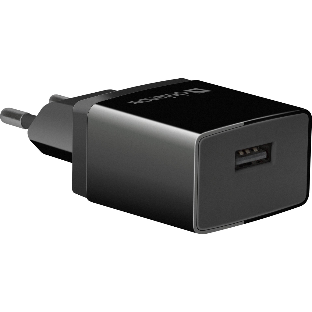 Зарядний пристрій Defender EPA-10 black, 1xUSB, 5V / 2.1A (83572) - зображення 2