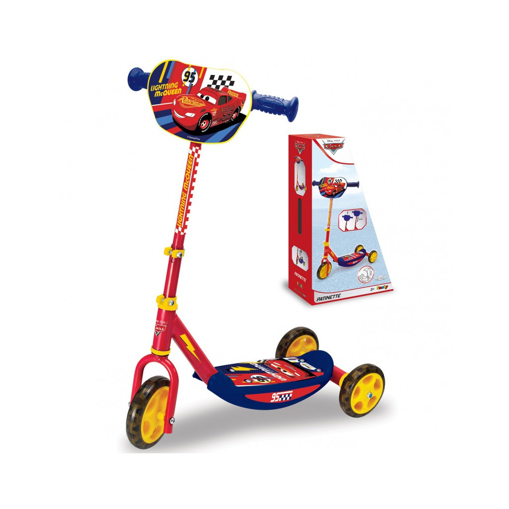 Самокат Smoby Toys Тачки з металевою рамою Триколісний (750114) - зображення 4