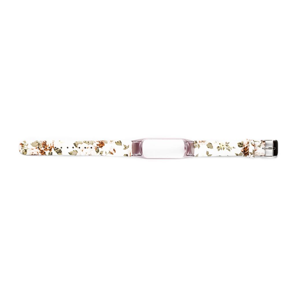 Ремінець до фітнес браслета XoKo Leather для Xiaomi Mi Band 3/4 Flowers White (XK-XM-LT-FLW) - зображення 1