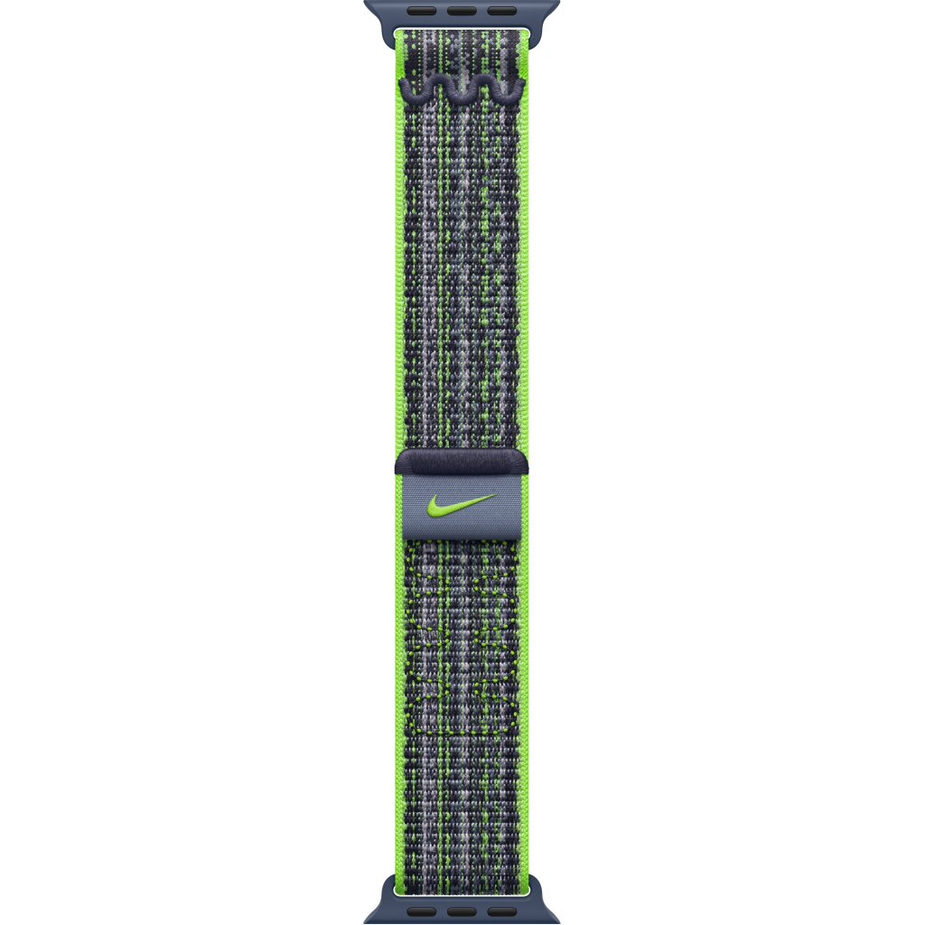 Ремінець до смарт-годинника Apple 41mm Bright Green/Blue Nike Sport Loop (MTL03ZM/A) - зображення 2