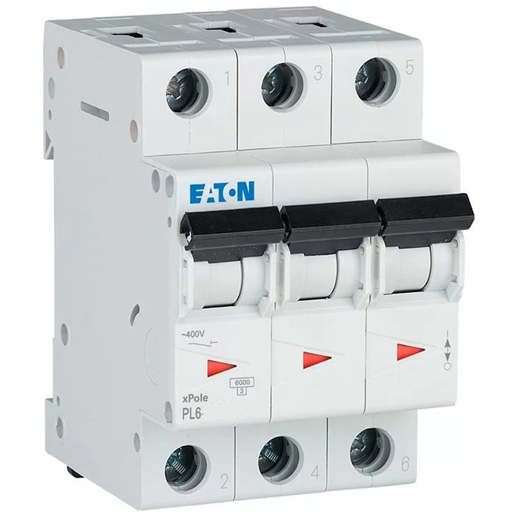 Автоматичний вимикач Eaton 3-п. М3 С 63А PL6 6кА - зображення 1