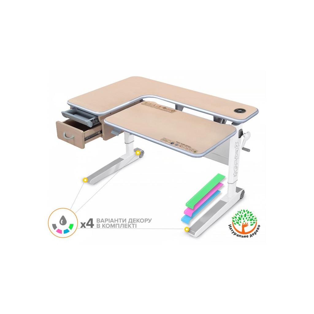 Парта Mealux Woodville Multicolor MG Energy (BD-850 MG/MC Energy) - изображение 2