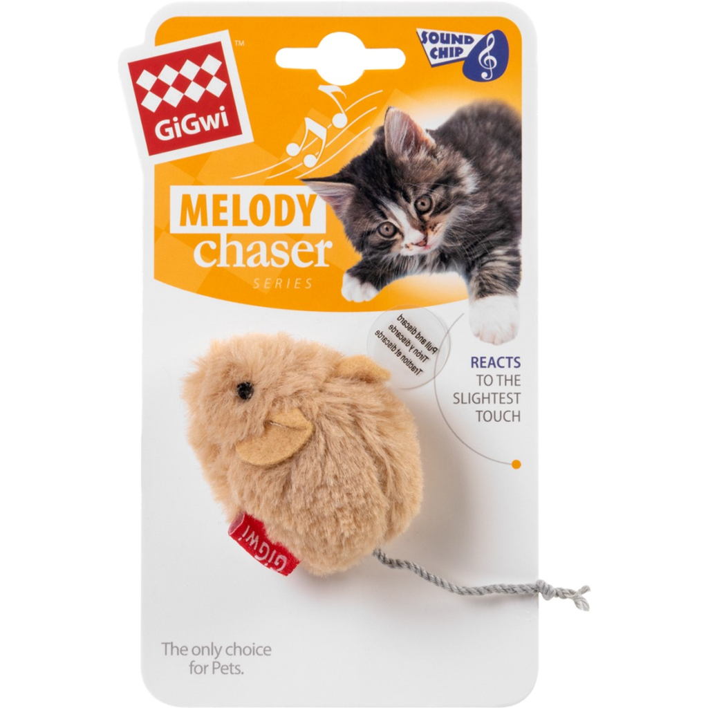 Іграшка для котів GiGwi Melody chaser Мишка зі звуковим чипом 13 см (75217) - зображення 2