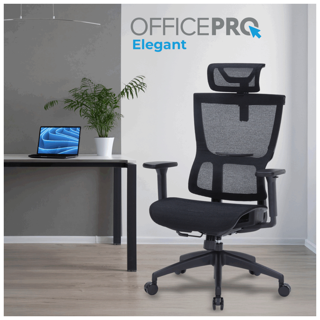 Офісне крісло OfficePro Elegant OC660-B-B-B (OC660-B-B-B) - зображення 2