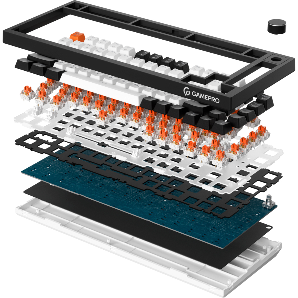 Клавіатура GamePro Asgard Valhalla MK160B Pro 75 RGB Wireless/Bluetooth/USB Black (MK160B Pro) - зображення 4