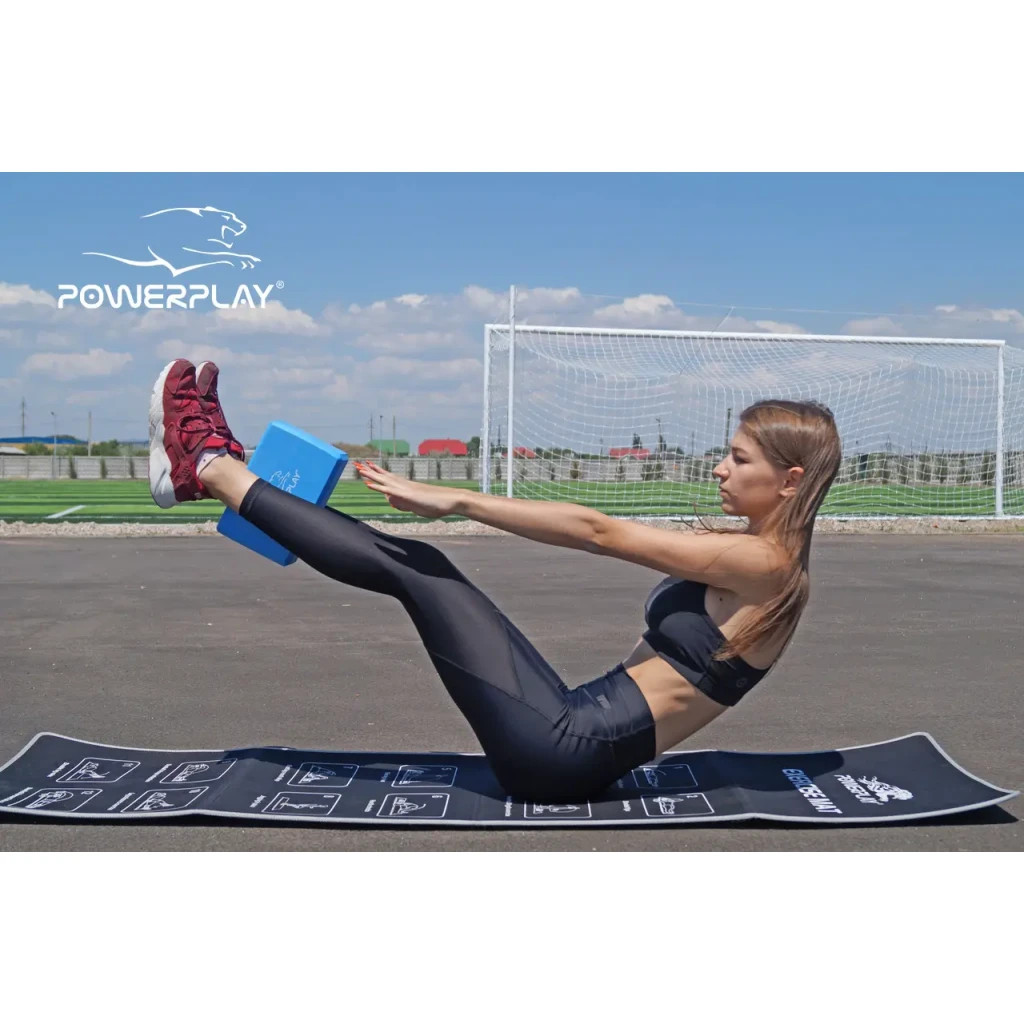Блок для йоги PowerPlay 4006 Yoga Brick Синий (PP_4006_Blue_Yoga_Brick) - зображення 9
