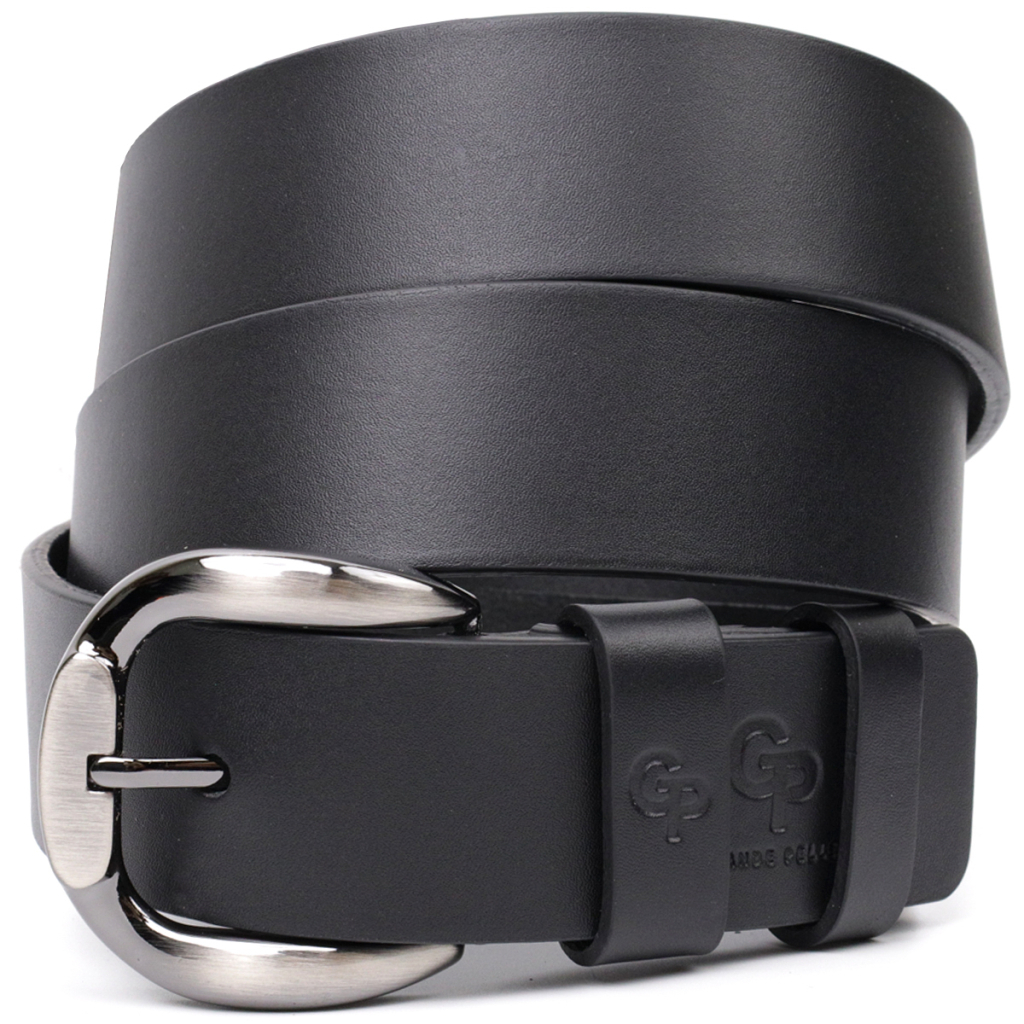 Ремінь Grande Pelle Під джинси з натуральної шкіри Чорний (11691) - зображення 1