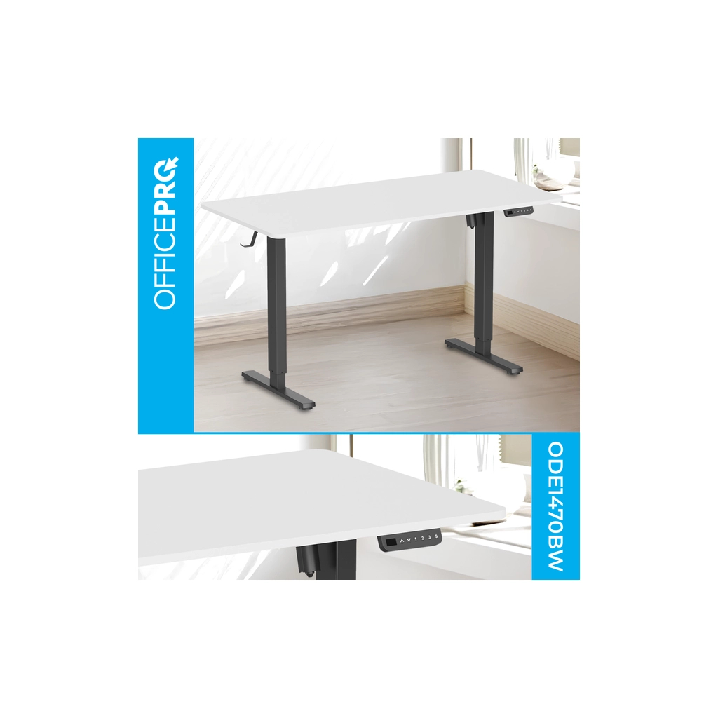 Комп'ютерний стіл OfficePro ODE1470WB White/Black (ODE1470WB) - зображення 4