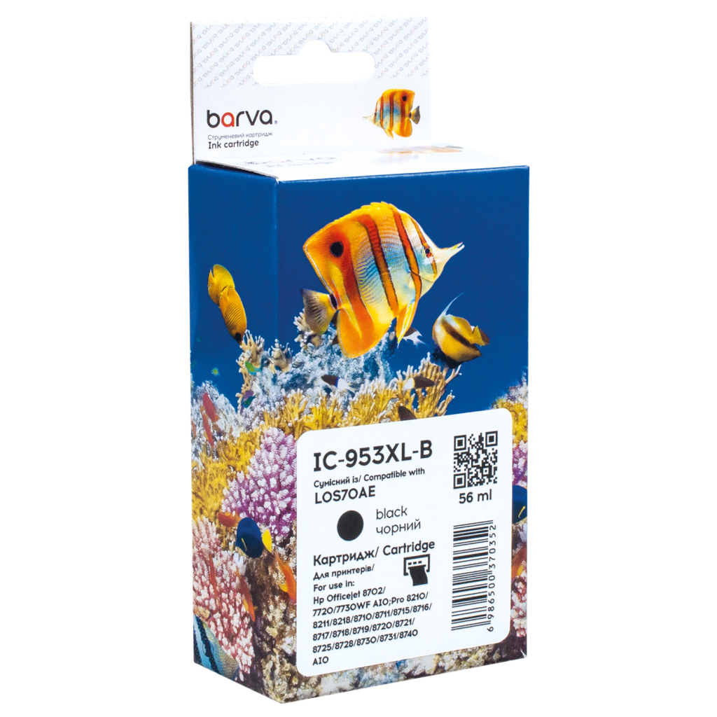 Картридж Barva HP 953XL (L0S58AE/L0S70AE) 2000 c, Black (IC-953XL-B) - изображение 1