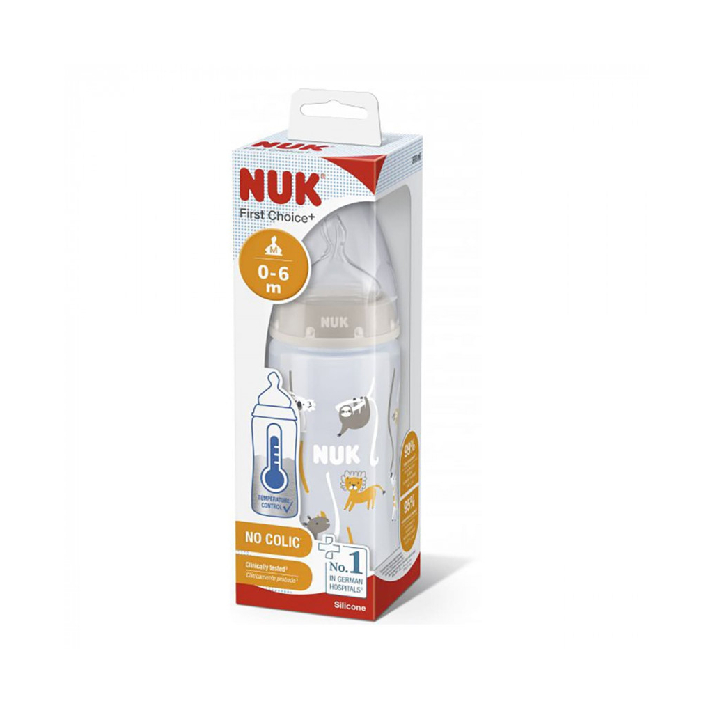 Пляшечка для годування Nuk First Choice Plus Сафарі 300 мл Бежева (3952396) - зображення 2
