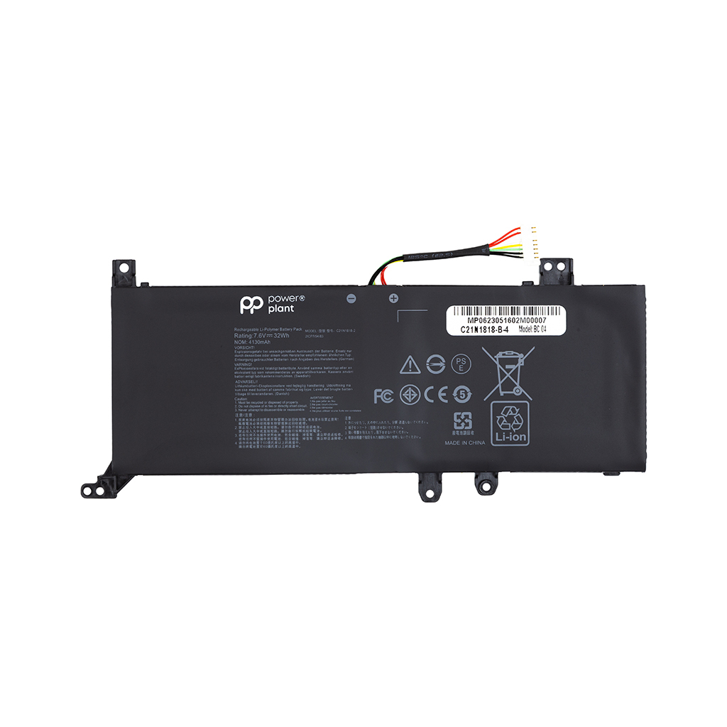 Акумулятор до ноутбука PowerPlant ASUS VivoBook 14 X412FJ (C21N1818) 7.6V 4130mAh (NB431540) - зображення 1