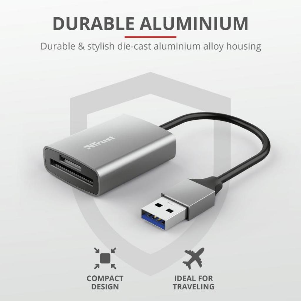 Зчитувач флеш-карт Trust DALYX FAST USB 3.2 ALUMINIUM (24135_TRUST) - изображение 8