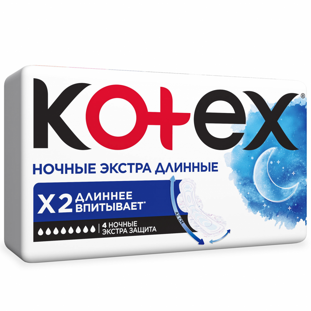 Гігієнічні прокладки Kotex Night Extra 4 шт. (5029053548890) - зображення 2