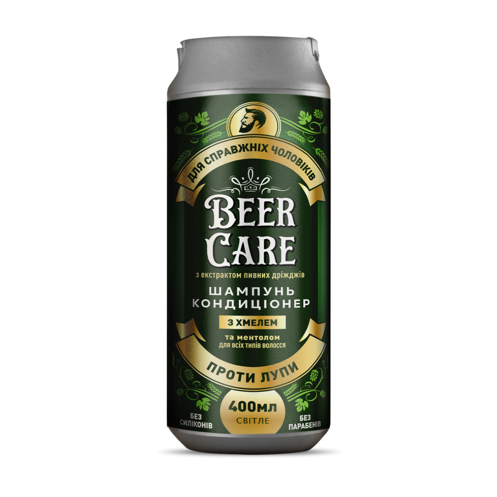 Шампунь Beer Care З хмелем та ментолом Проти лупи 400 мл (4820164641965) - зображення 1