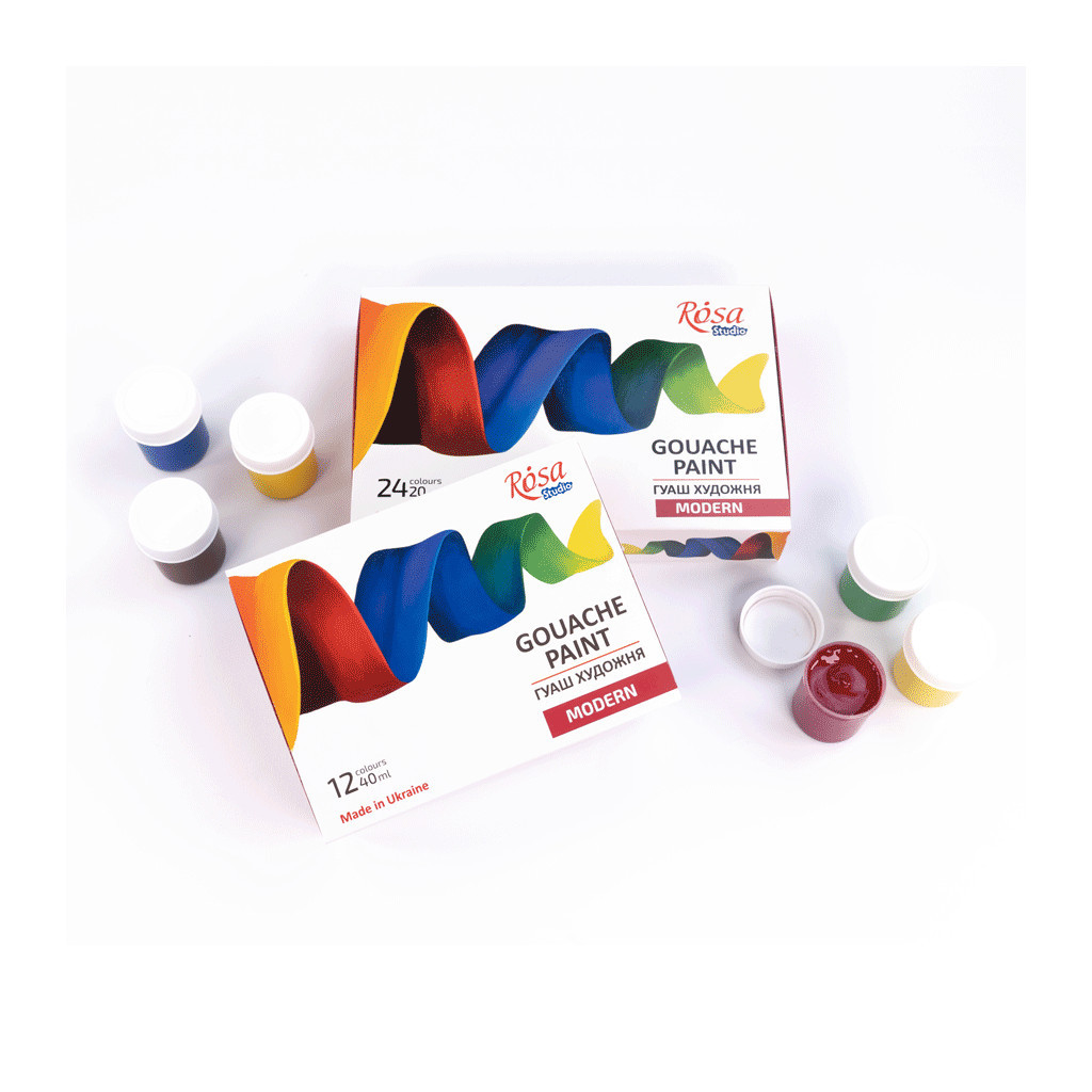 Гуашеві фарби Rosa Studio Modern 12 кольорів 40 мл (4823098521198) - зображення 3