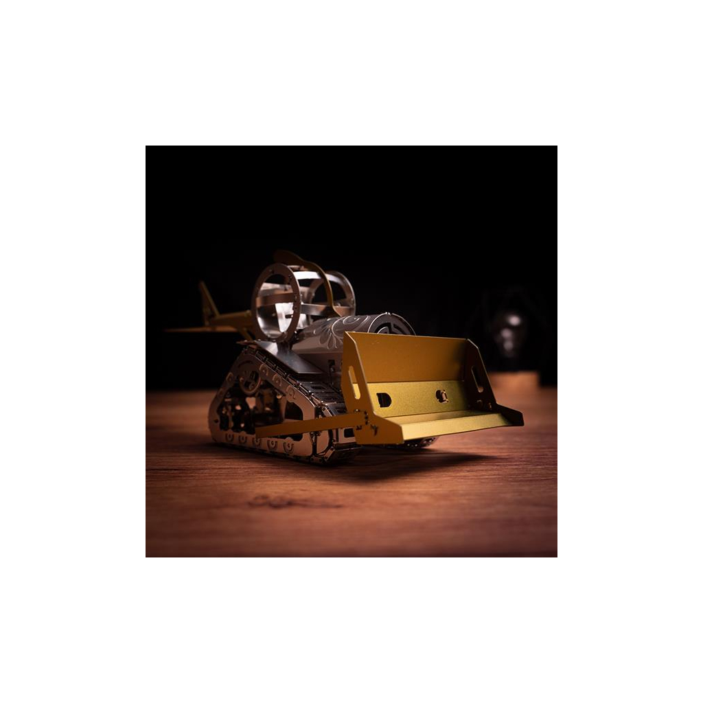 Конструктор Metal Time Колекцiйна модель Graceful CAT Бульдозер механічний двоколірний (MT073) - зображення 5